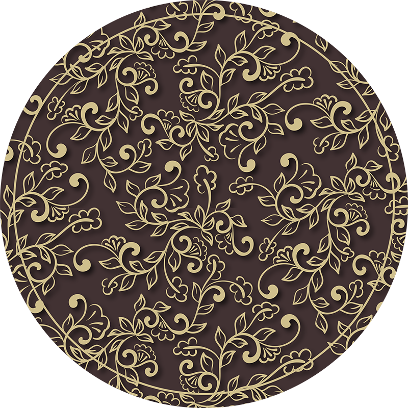Tapis vinyle vintage motif de tourbillon orné - TenStickers