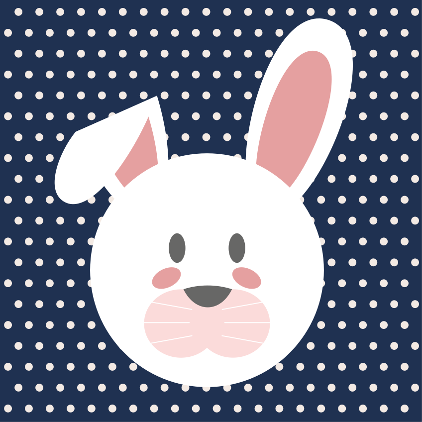 Tapis vinyle chambre bébé motif de lapin fantaisiste - TenStickers