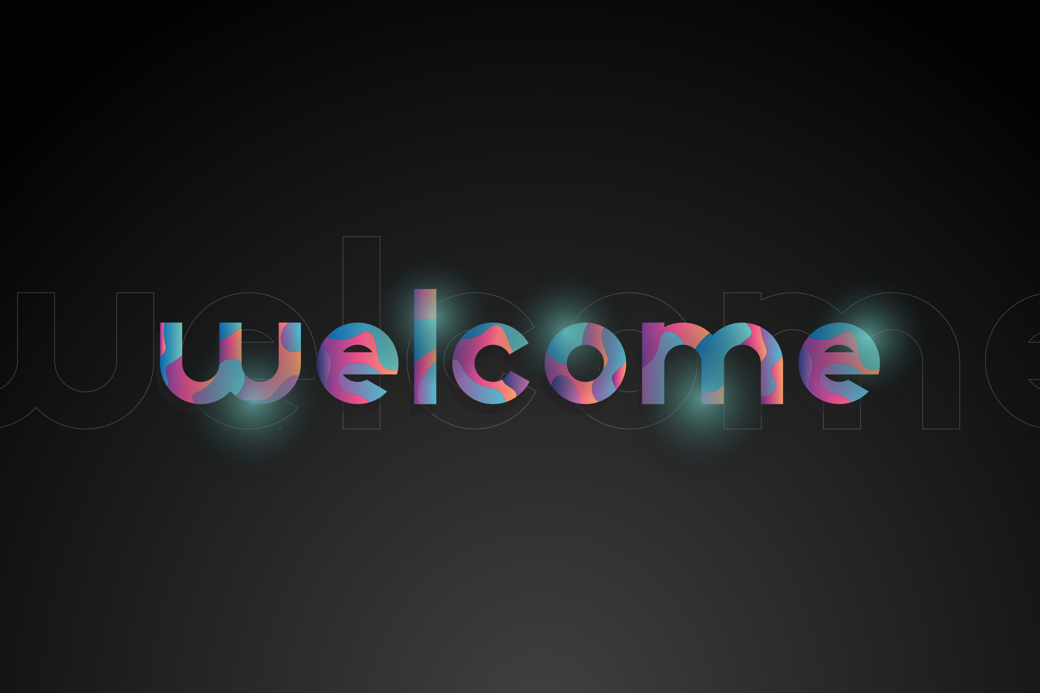 Tapis vinyle entrée texte de bienvenue coloré - TenStickers