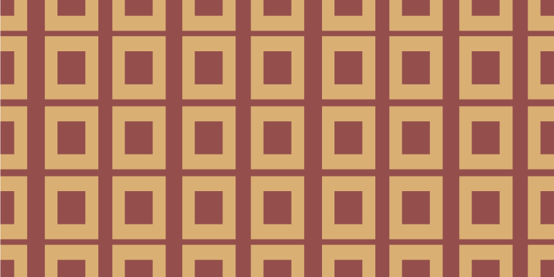 Tapis vinyle géométrique carrés couleurs chaudes - TenStickers