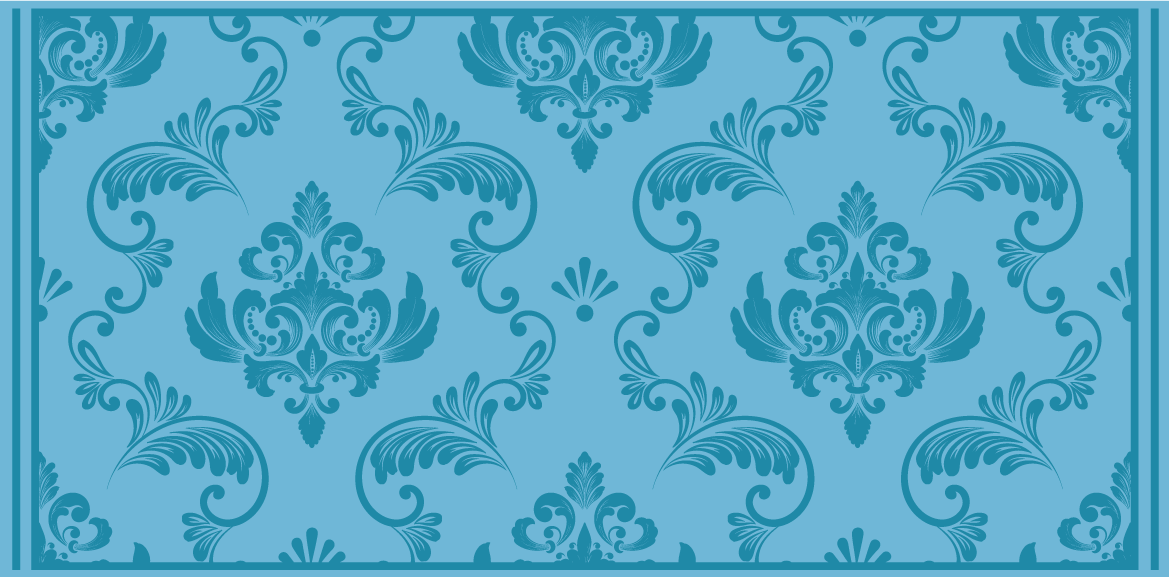 Tapis vinyle chambre Turquoise classique hollywood-régence - TenStickers
