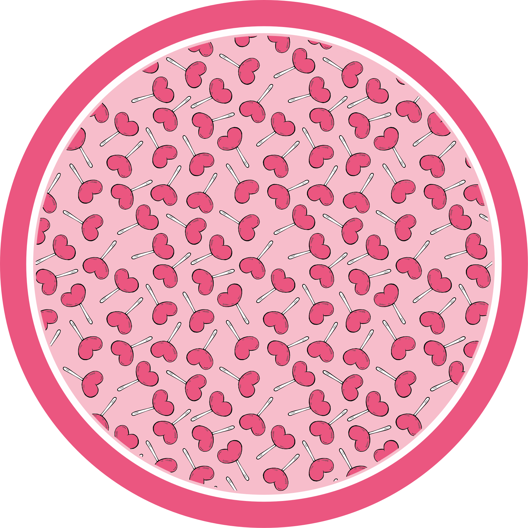 Tapis vinyle chambre bébé cercle de délices aux cerises - TenStickers