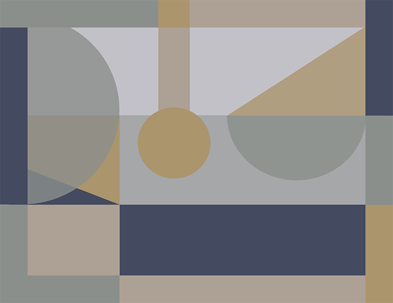 Tapis vinyle géométrique formes géométriques abstraites - TenStickers