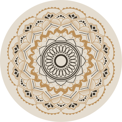 Tapis vinyle mandala beige - TenStickers