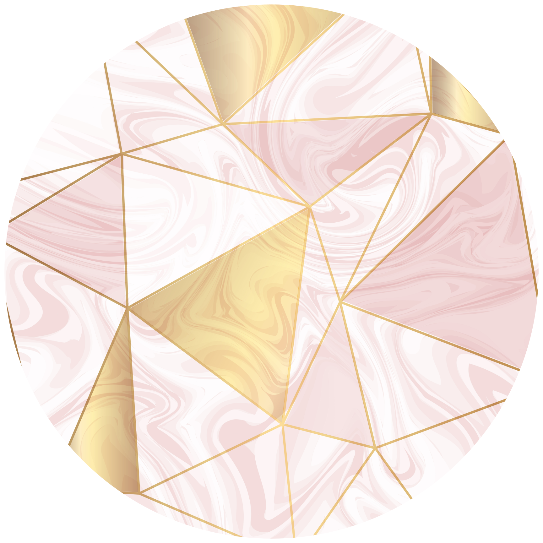 Tapis vinyle salon triangles roses et gris - TenStickers