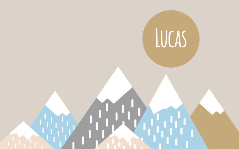 Tapis vinyle personnalisé paysage montagne personnalisable - TenStickers