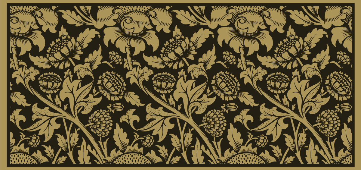 Tapis vinyle fleurs et plantes motif botanique effet vintage - TenStickers