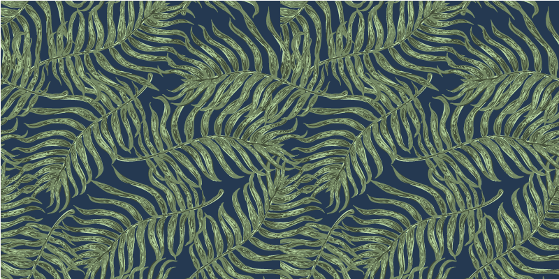 Tapis vinyle fleurs et plantes motif feuilles tropicales - TenStickers