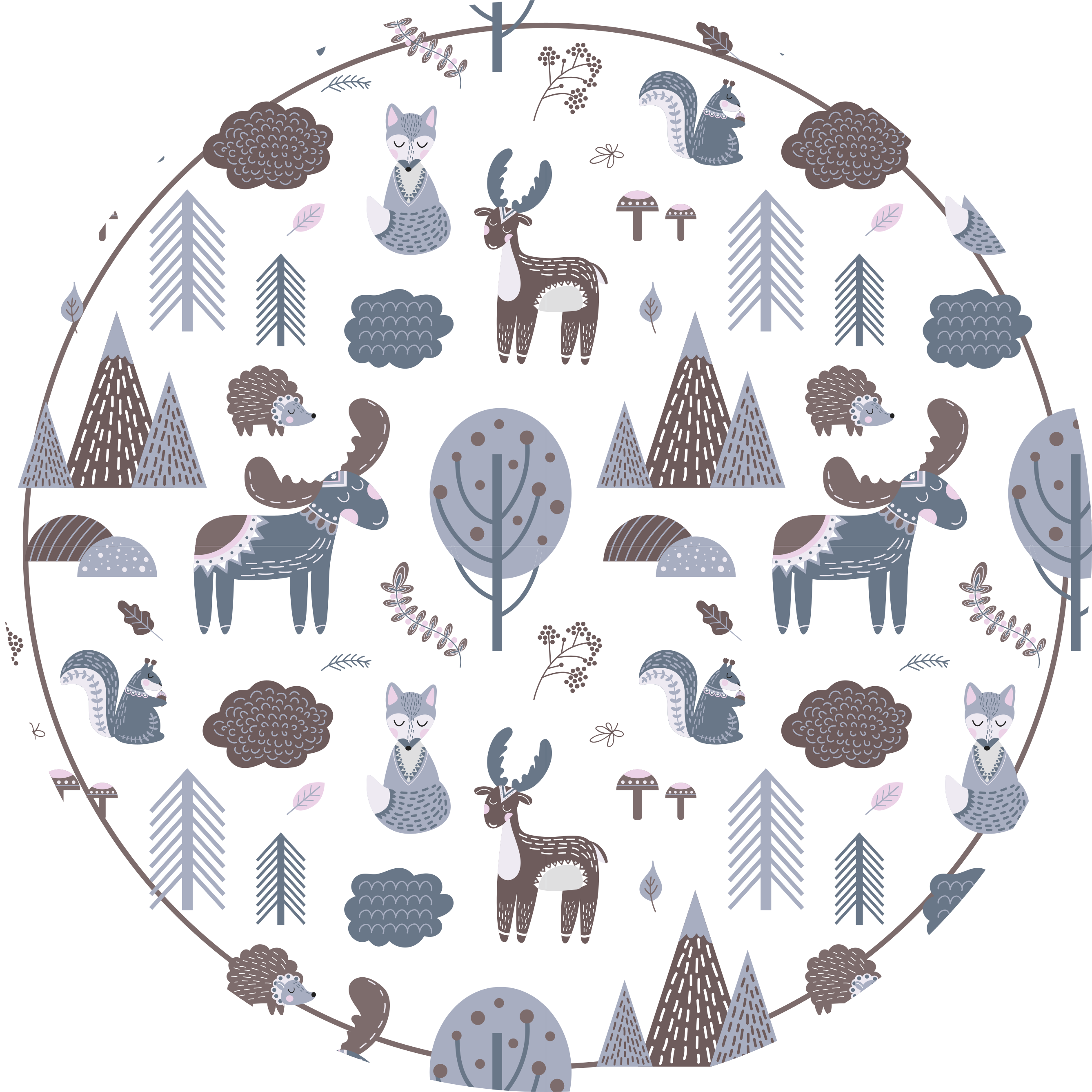 Tapis vinyle animal Animaux nordiques - TenStickers