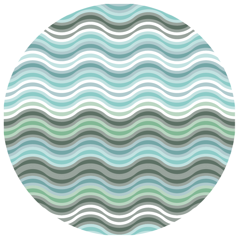 Tapis vinyle salon Vagues scandinaves - TenStickers