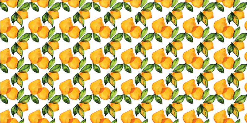 Tapis vinyle cuisine Style méditerranéen citron - TenStickers