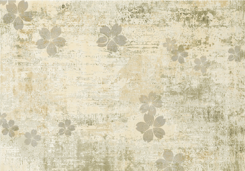 Tapis vinyle salon élégance florale subtile - TenStickers