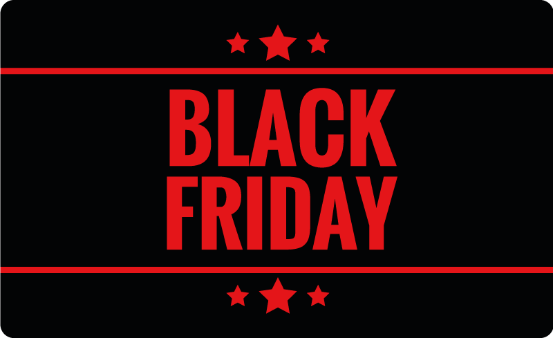 Tapis vinyle noir Black Friday - TenStickers