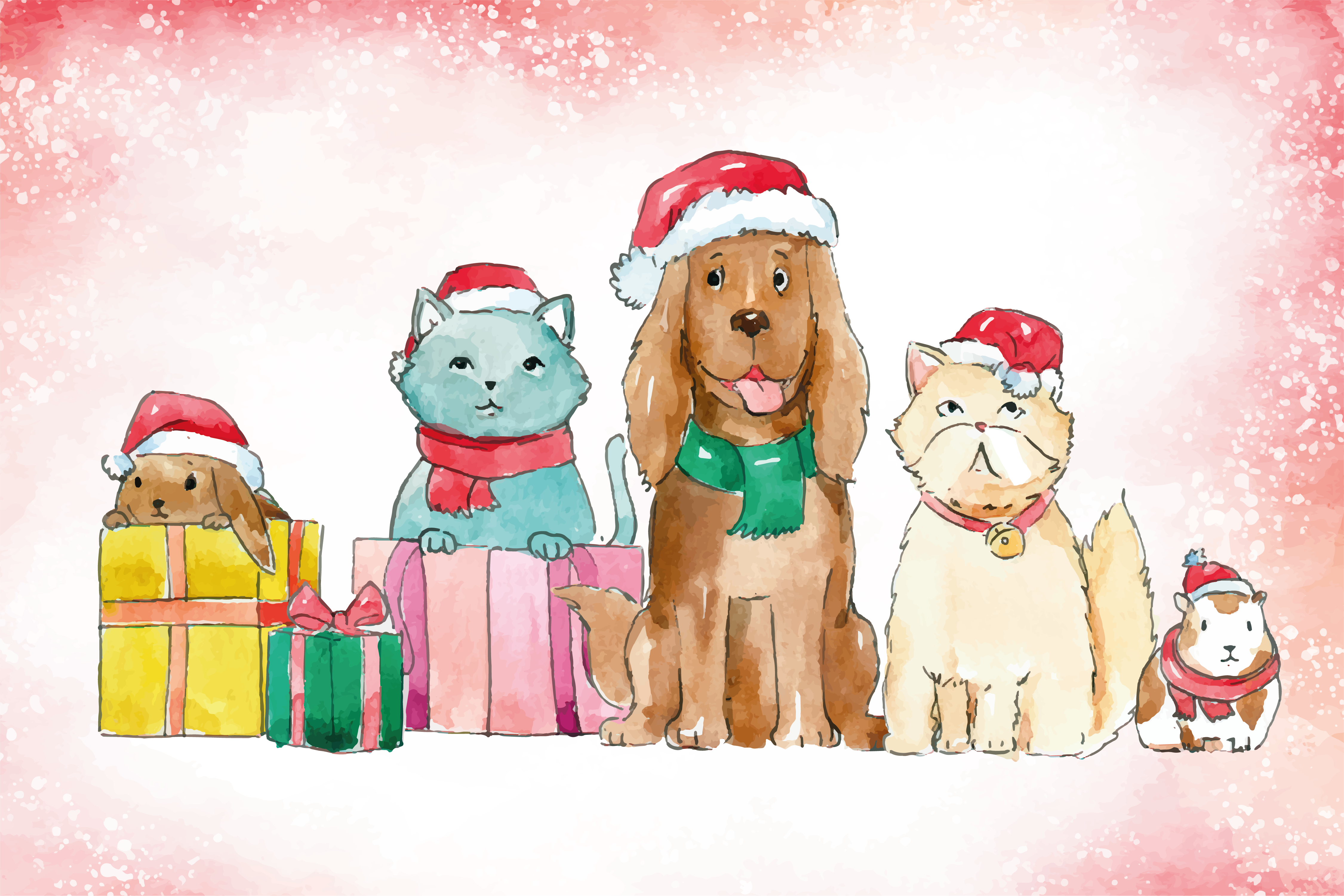 Tapis vinyle animaux de Noël - TenStickers