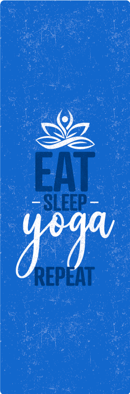 Tapis vinyle "Eat, Sleep, Yoga, Repeat" - TenStickers