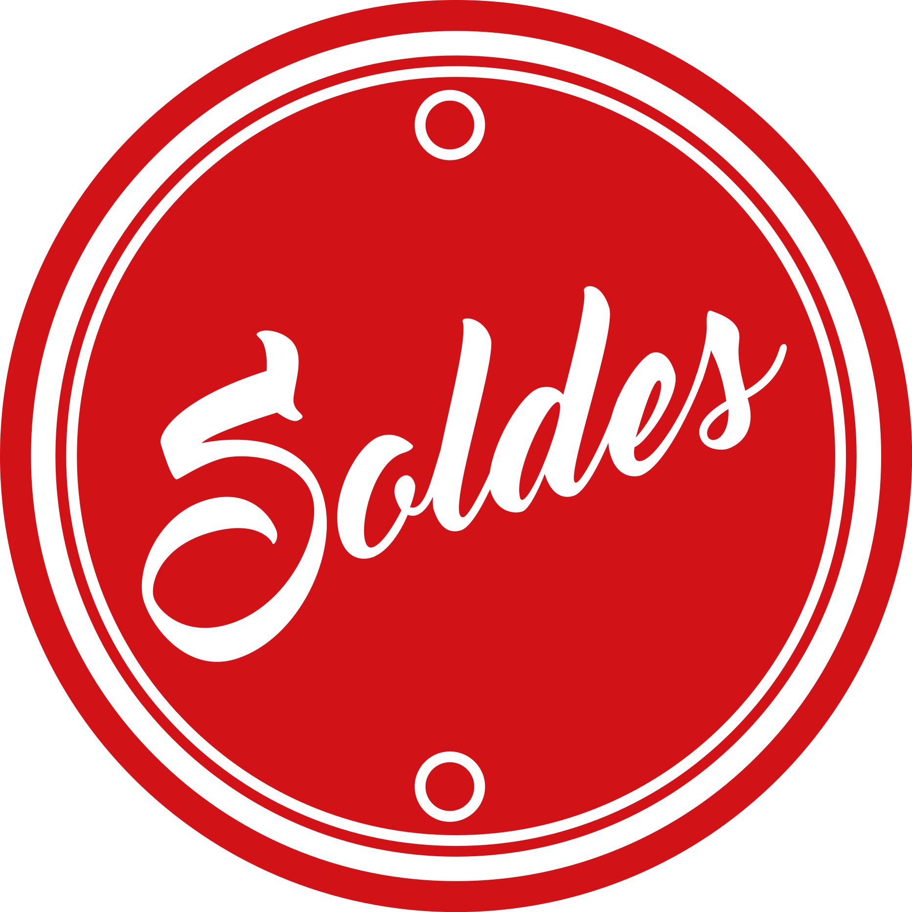 Tapis vinyle rond Soldes cercle rouge - TenStickers