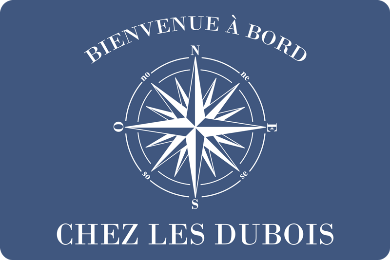 Tapis vinyle entrée bienvenue à bord - TenStickers