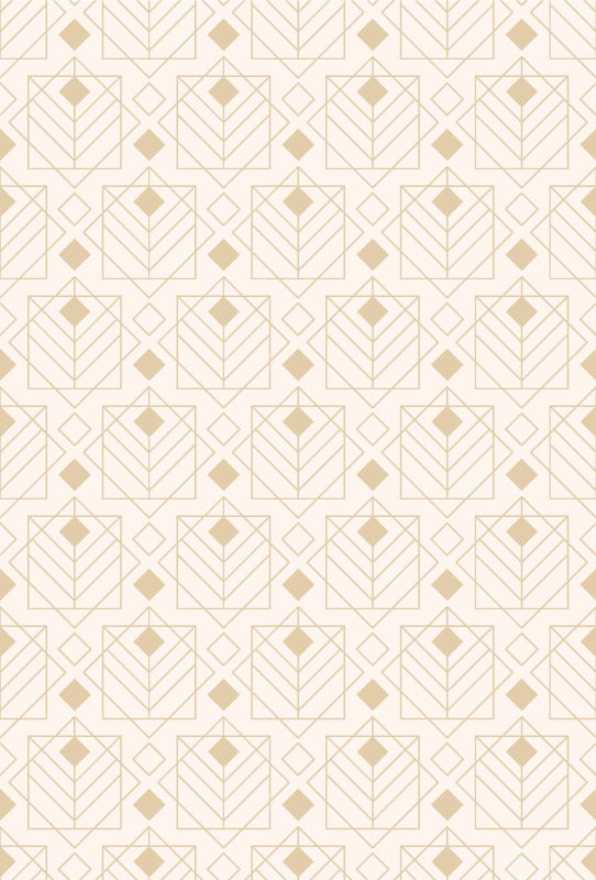 Tapis vinyle beige motif art déco - TenStickers