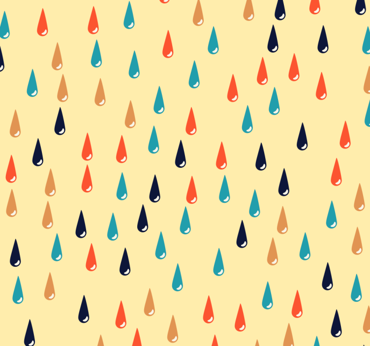 Papier peint géométrique motif goutte de pluie - TenStickers