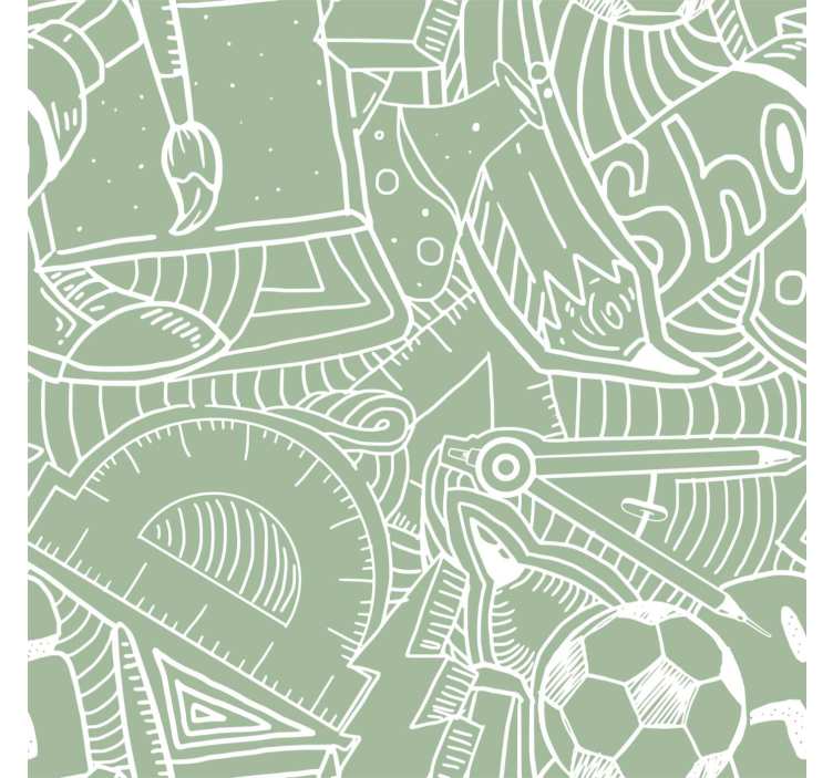 Papier peint chambre ado craie verte pour l'école - TenStickers