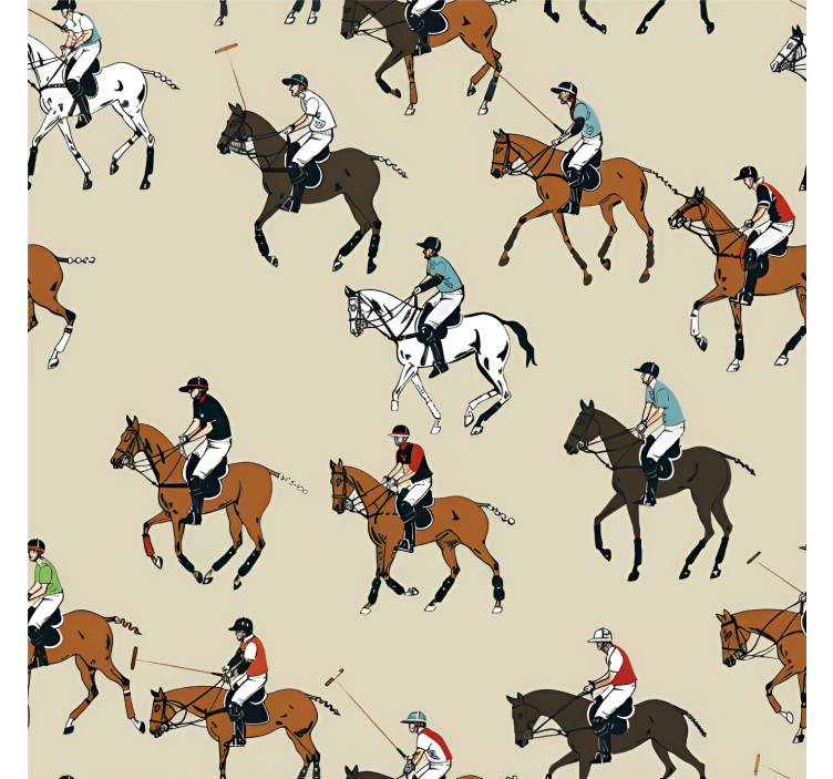 Papier peint chevaux thème de l'équitation - TenStickers
