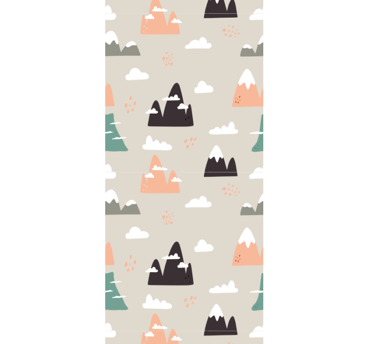 Papier peint chambre enfant montagnes scandinaves - TenStickers