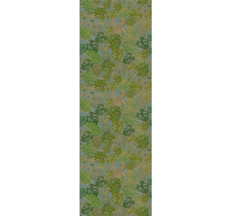 Papier peint feuillage motif vert monstera - TenStickers