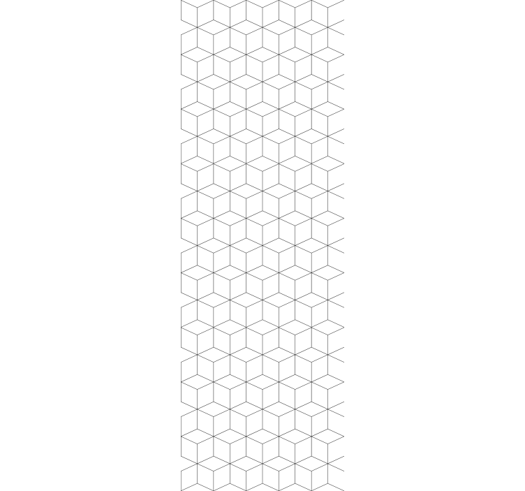 Papier peint formes géometriques motif hexagonal blanc - TenStickers