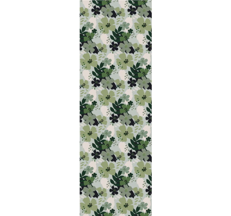 Papier peint floral motif vert luxuriant - TenStickers