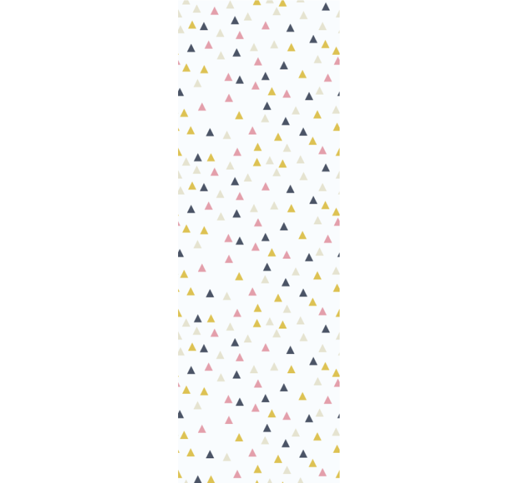 Papier peint triangles design blanc minimaliste et coloré - TenStickers