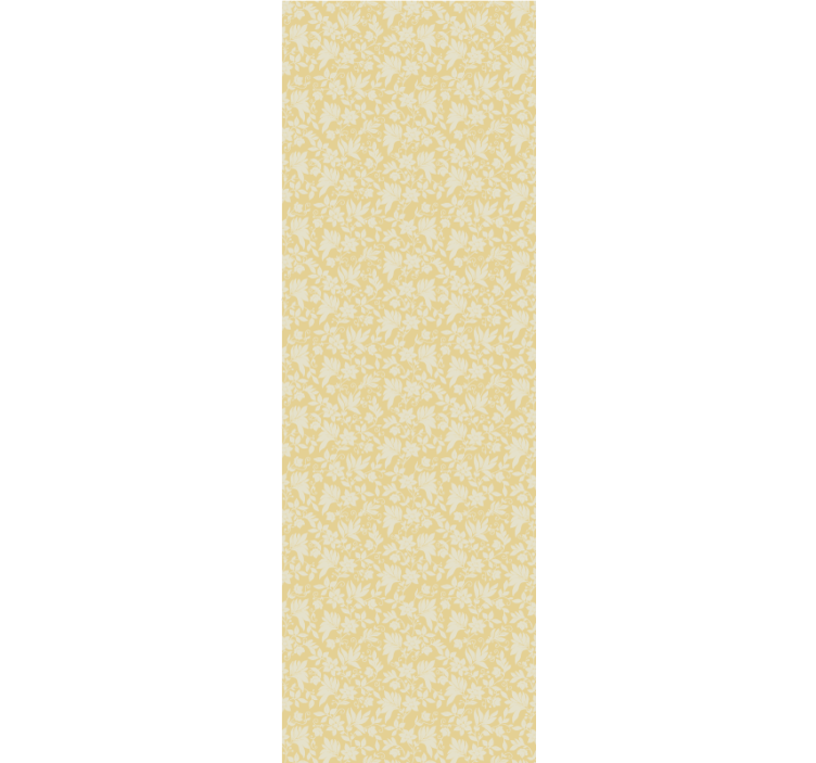 Papier peint feuillage motif jaune abstrait - TenStickers