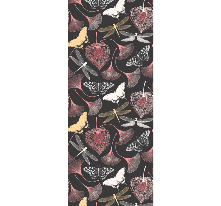 Papier peint feuillage élégance botanique sombre - TenStickers