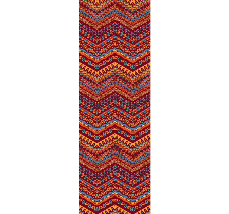 Papier peint salon motif géométrique vibrant - TenStickers