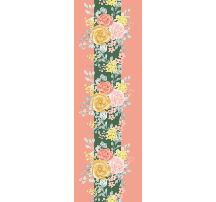 Papier peint floral roses et verdure - TenStickers