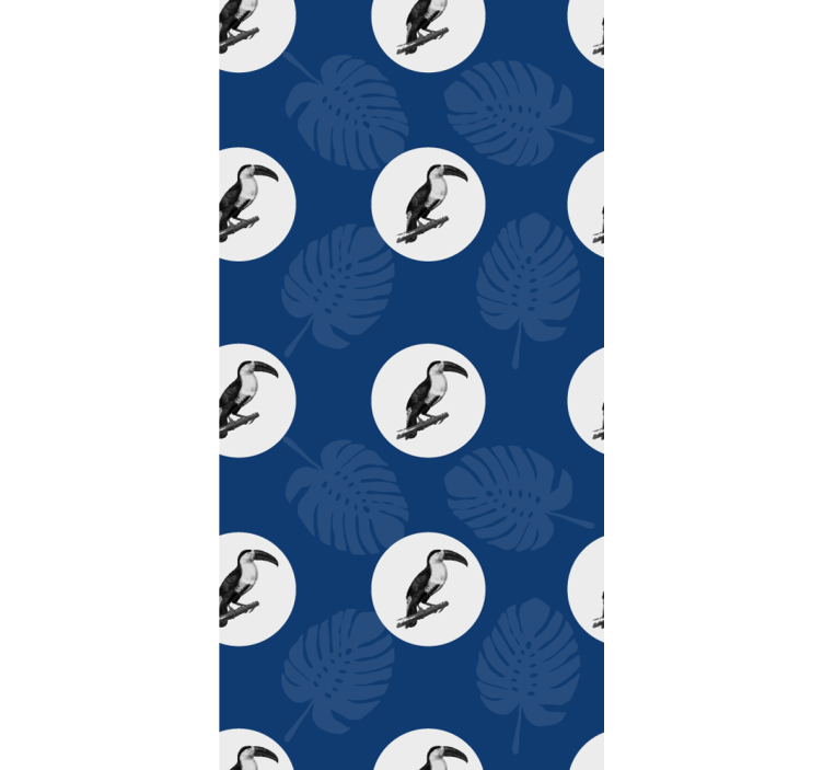 Papier peint oiseaux toucan et feuilles - TenStickers