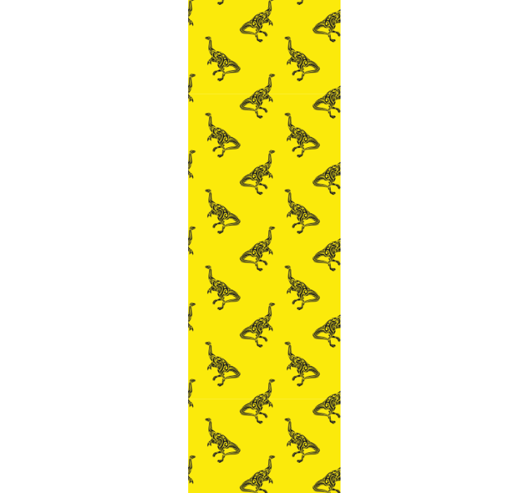 papier peint dinosaures aventure jaune - TenStickers
