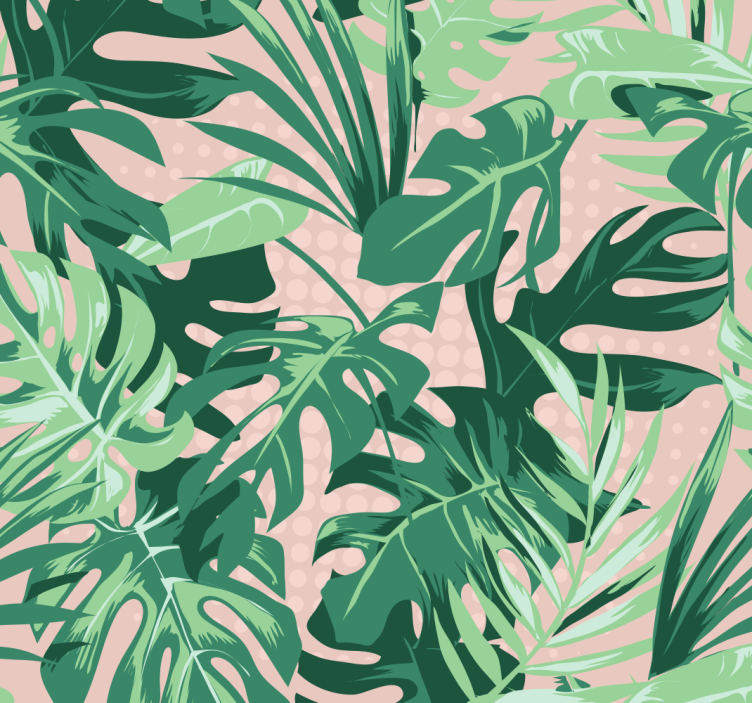 Papier peint jungle conception de plantes tropicales - TenStickers