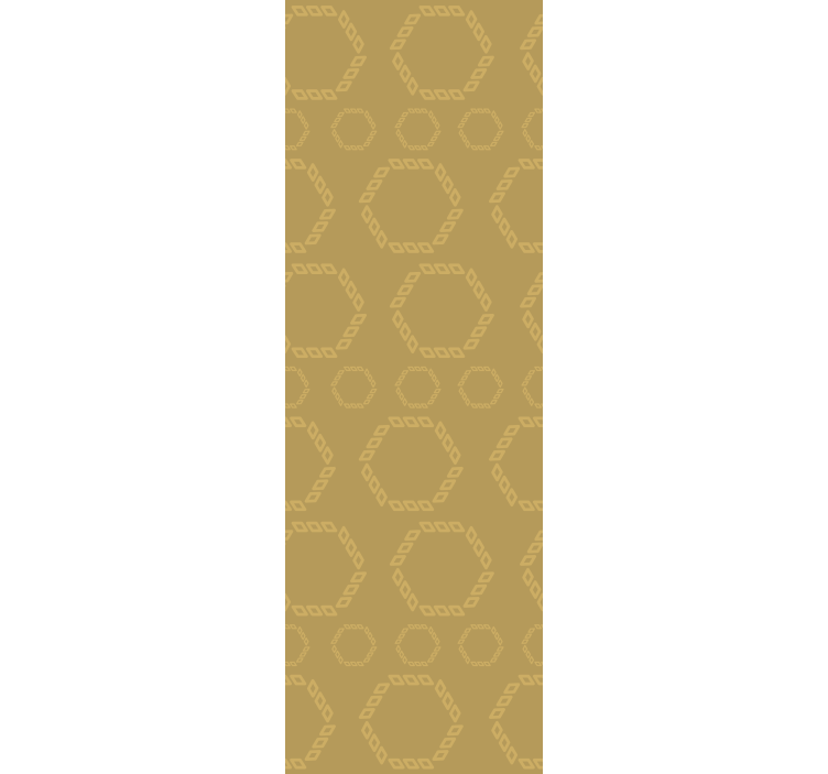 Papier peint formes géometriques motif de contour hexagonal - TenStickers