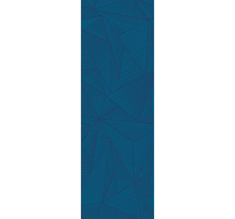 Papier peint triangles facettes géométriques bleues - TenStickers