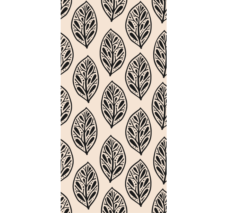 Papier peint feuillage arrangement beige élégant - TenStickers