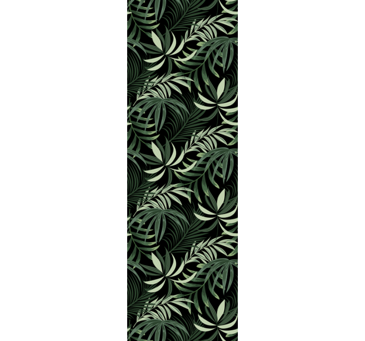 Papier peint jungle composition de feuillage tropical - TenStickers