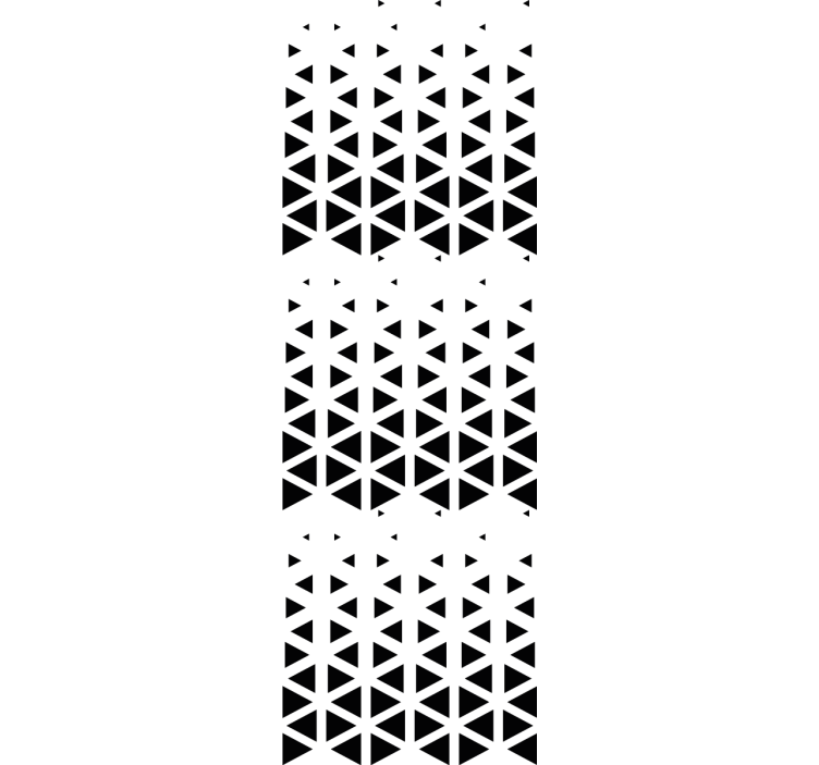 Papier peint formes géométriques arrangement triangles noirs - TenStickers