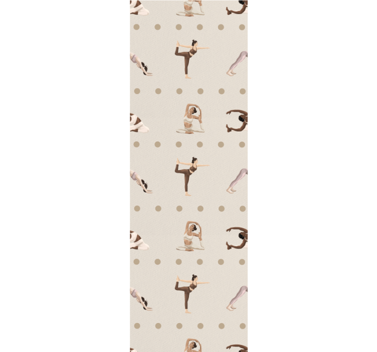 Papier peint art figures de postures de yoga - TenStickers