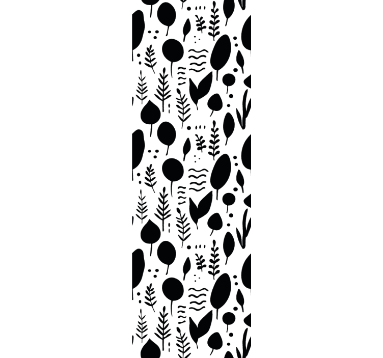 Papier peint feuillage collection noir et blanc - TenStickers