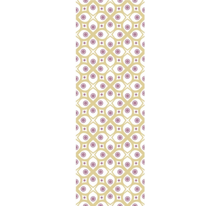 Papier peint géométrique motif d'œil rétro - TenStickers
