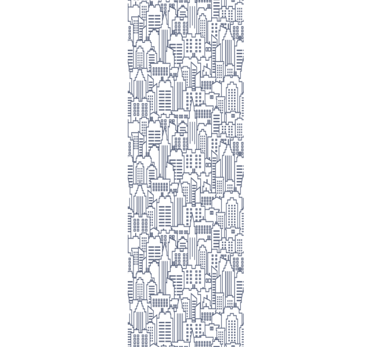 Papier peint pays silhouettes d'horizon urbain - TenStickers