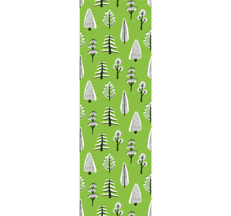 Papier peint nature arrangement d'arbre vert - TenStickers
