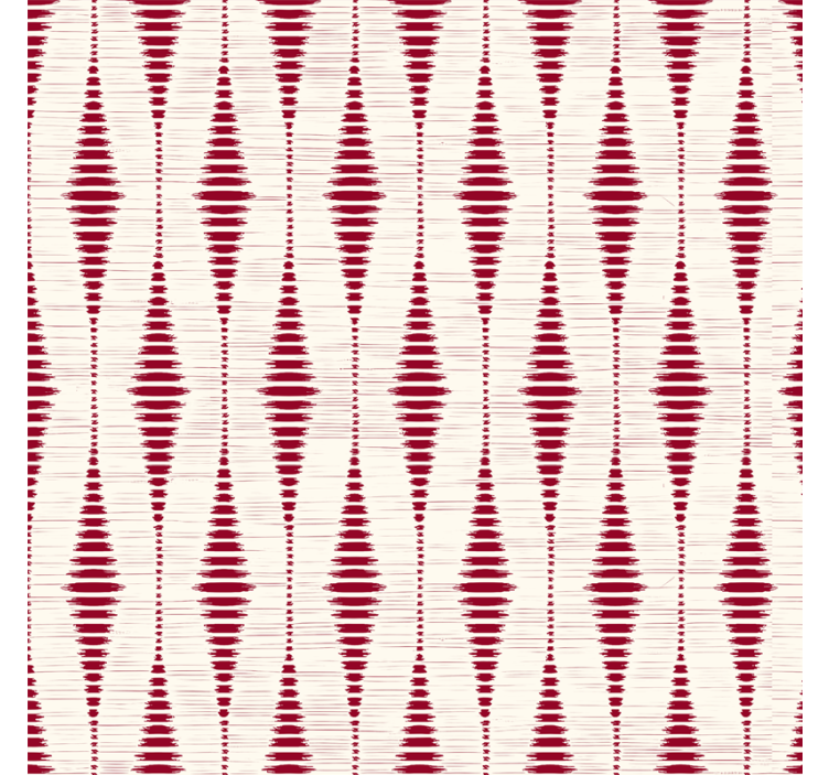 Papier peint géométrique ikat rabaul rouge - TenStickers