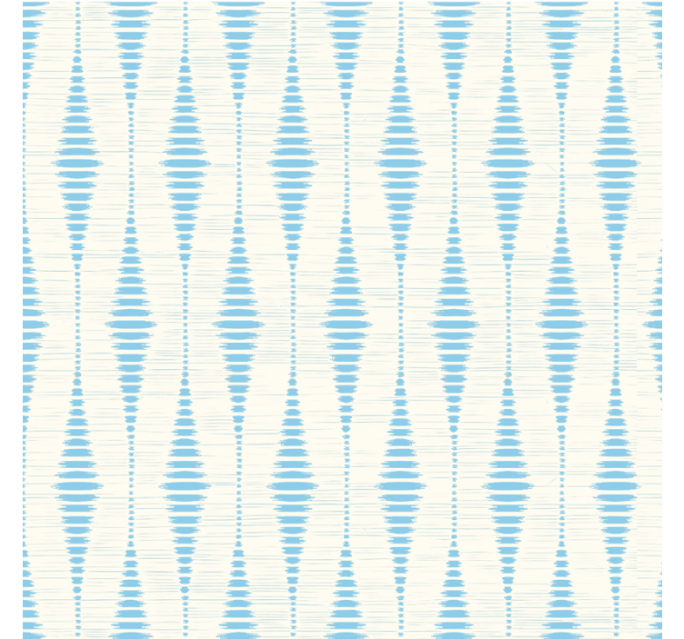 Papier peint géométrique rabaul ikat bleu clair - TenStickers