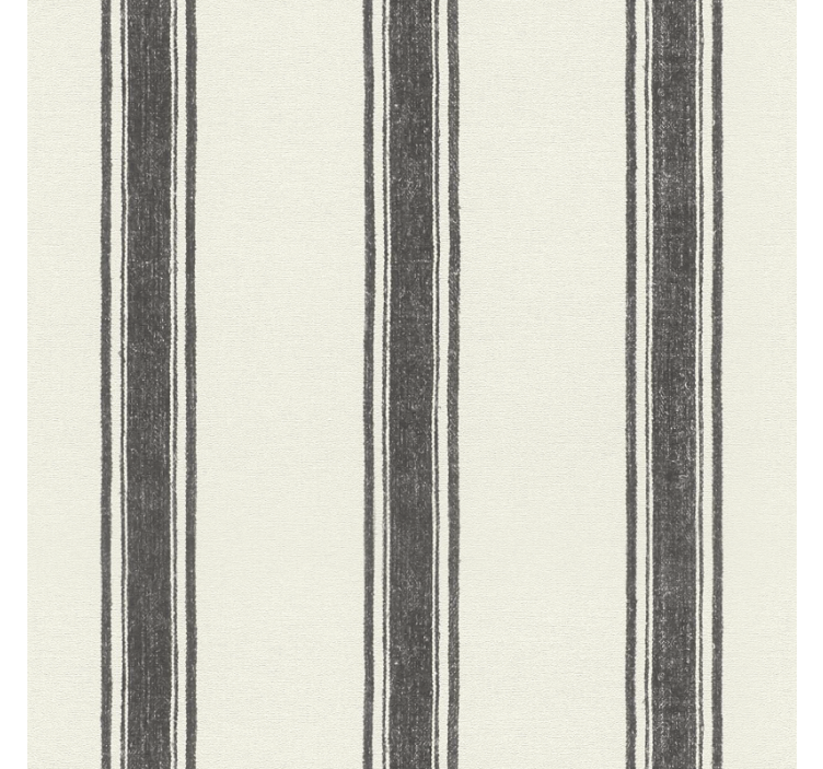 Papier peint géométrique lignes diplomatiques noires - TenStickers